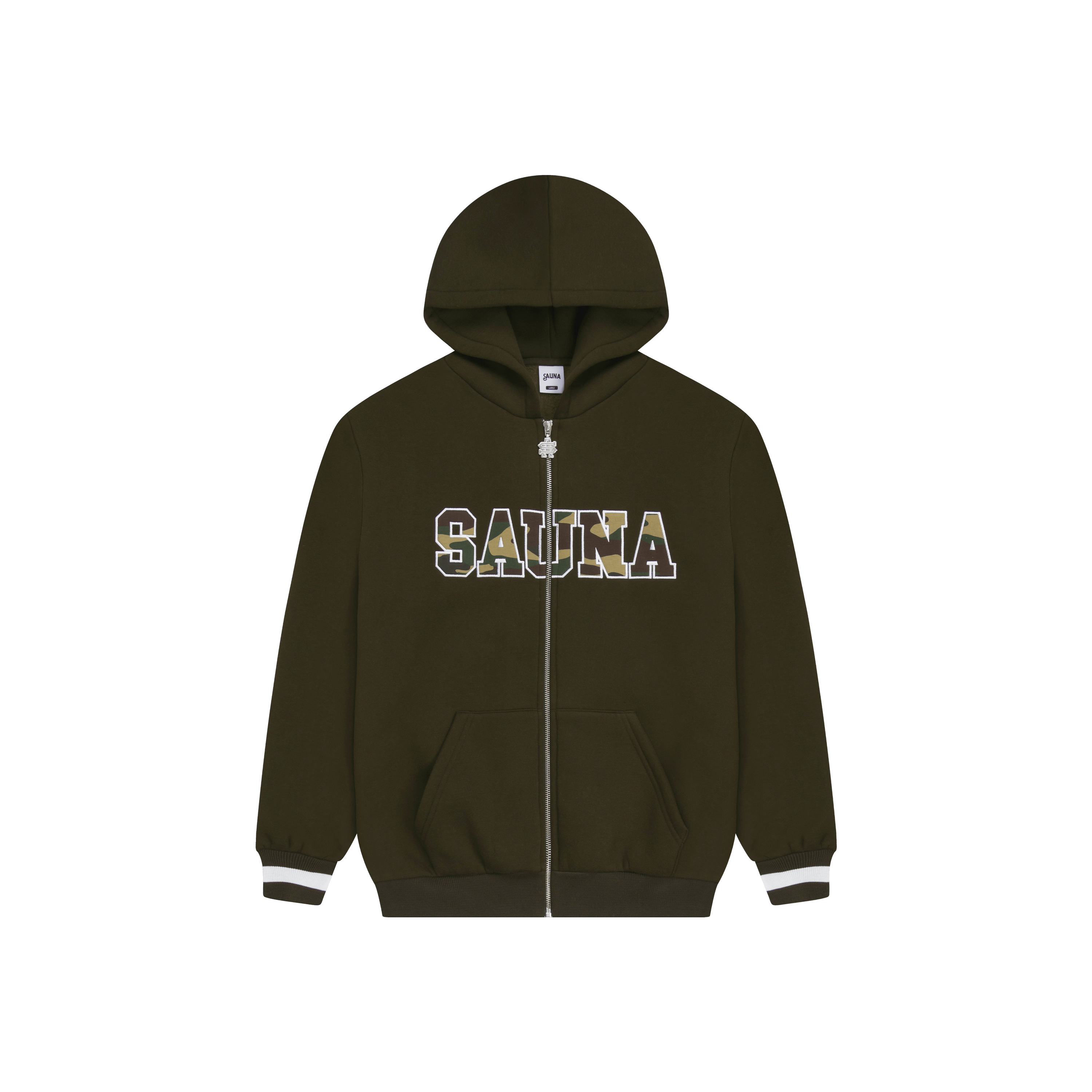 College Zip-Up Hoodie [GREEN] – Shop Sauna
