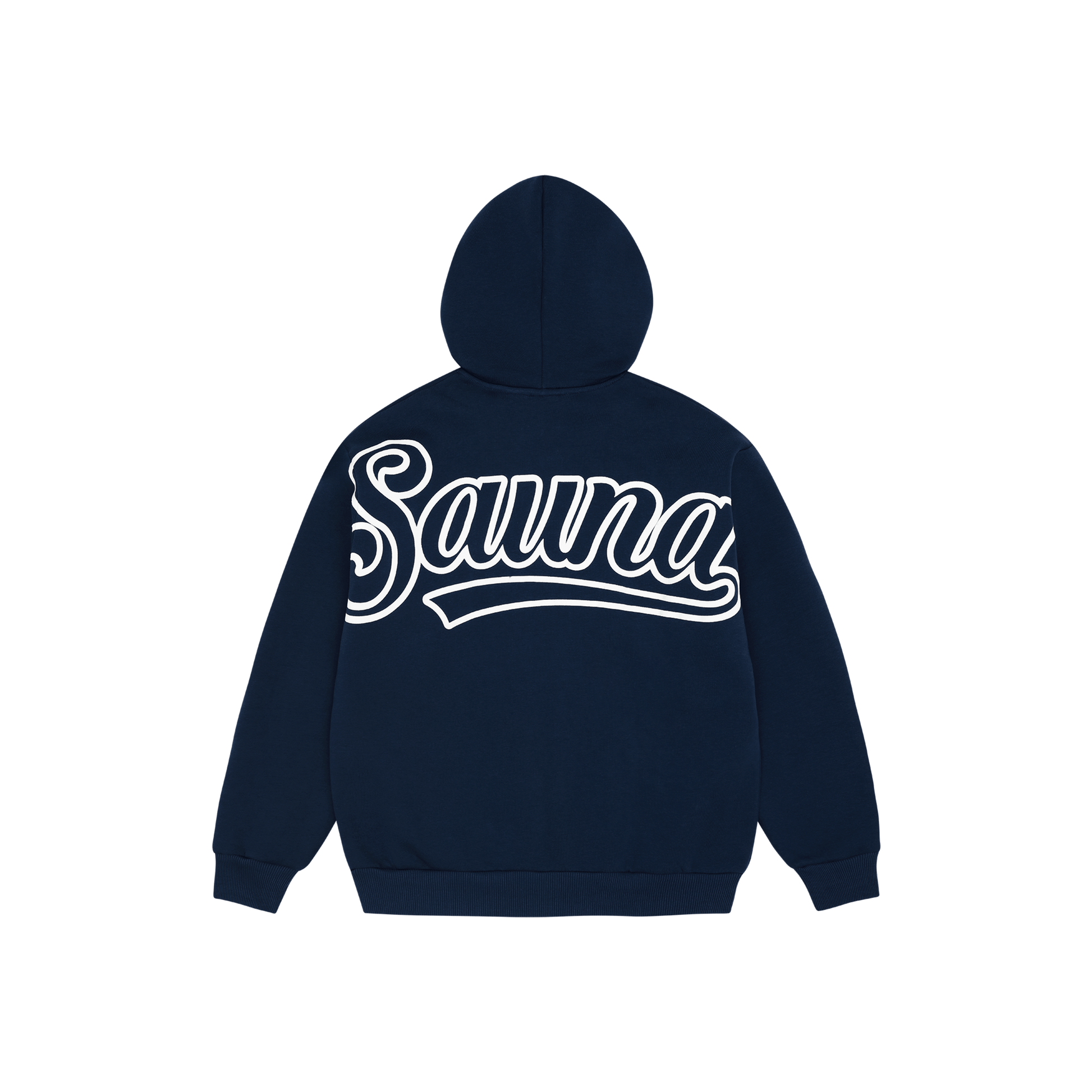 Logo Puff Print Zip-Up Hoodie [NAVY]