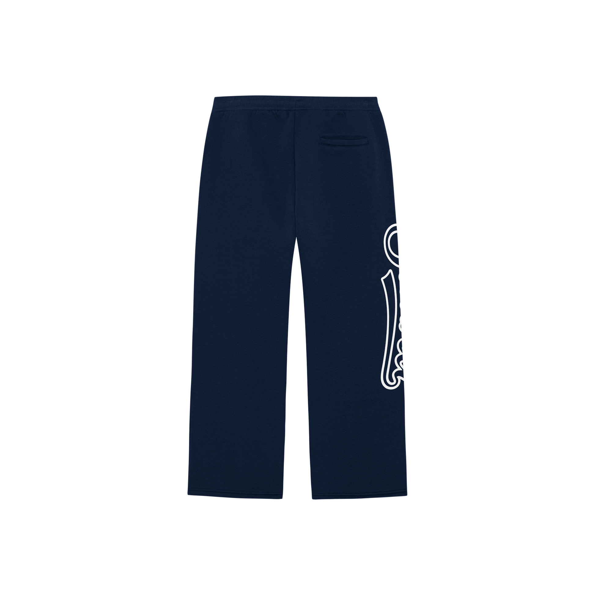 Logo Puff Print Zip-Up Sweatpants [NAVY]