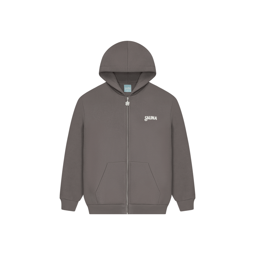 Logo Zip-up Hoodie [Grey]