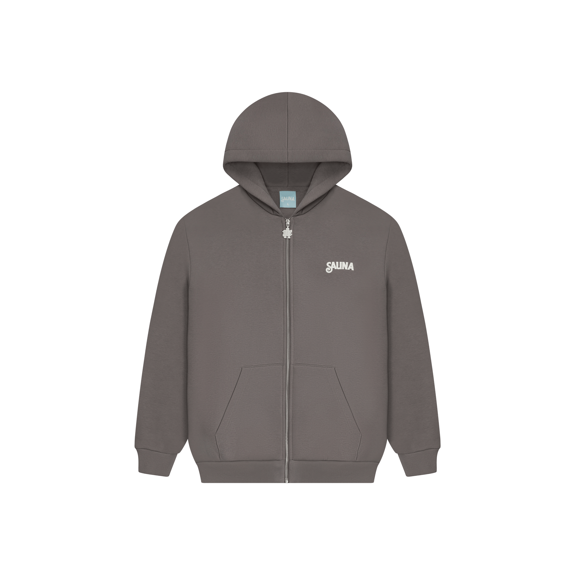 Logo Zip-up Hoodie [Grey]