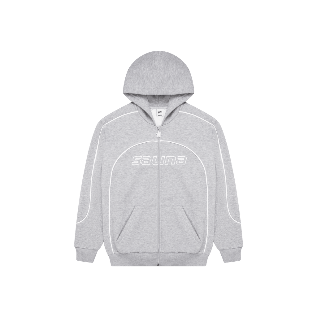 Race Zip-Up Hoodie [Grey]