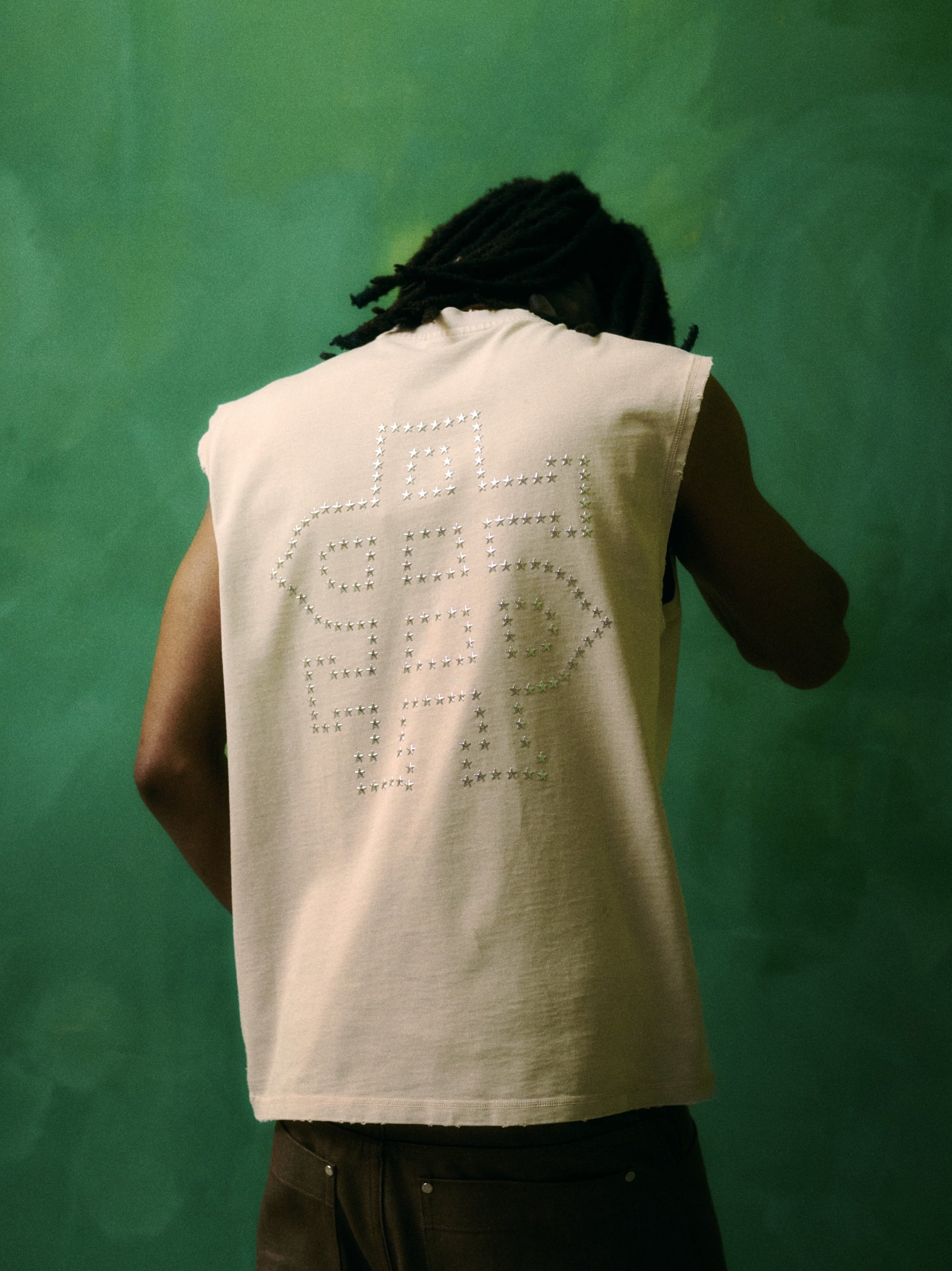Sleeve Less Star Tee [Off White]
