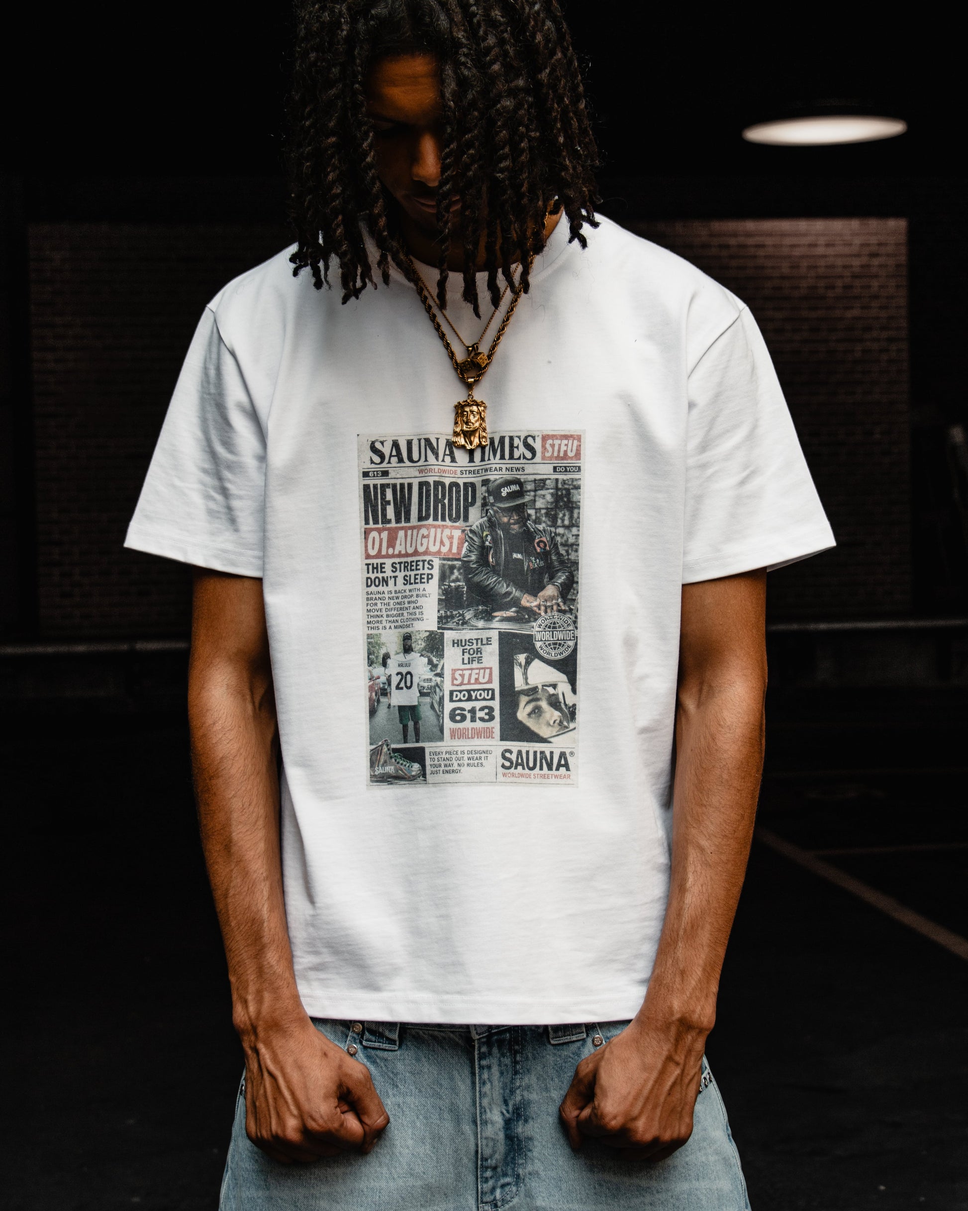 Newspaper Tee [White]