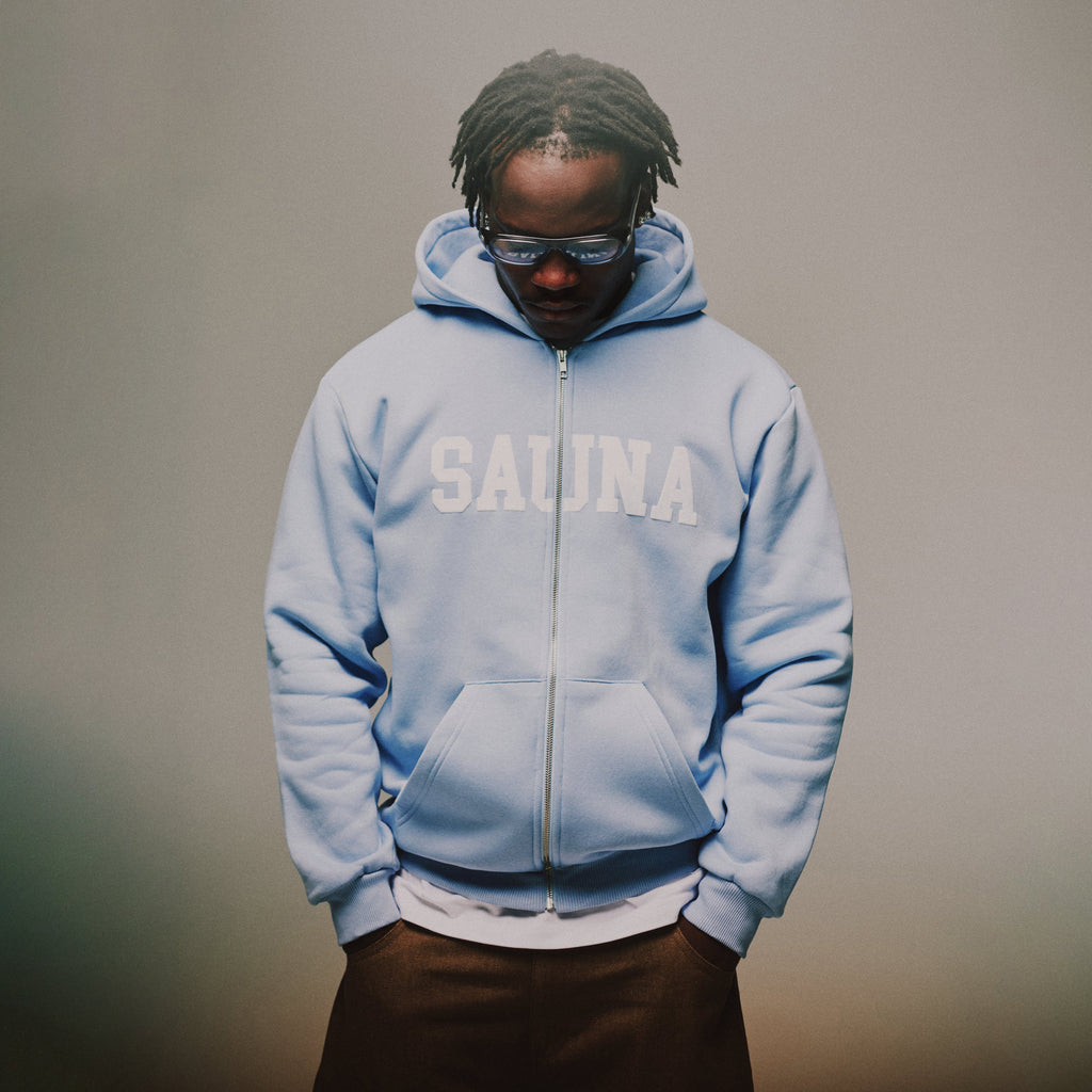 College Zip-Hoodie [Light Blue]