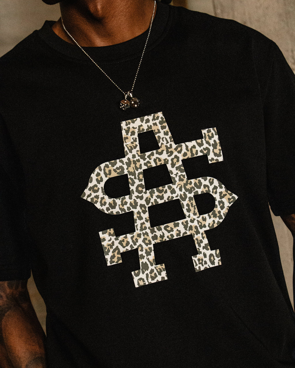 SA Leopard Tee [Black]