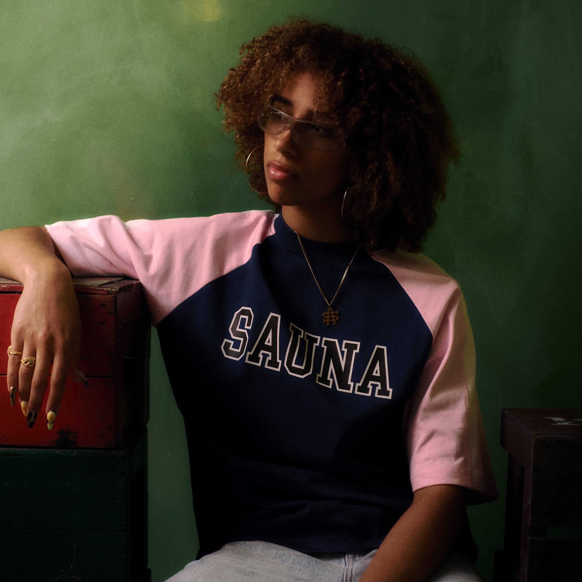 Raglan College Tee [Blue]