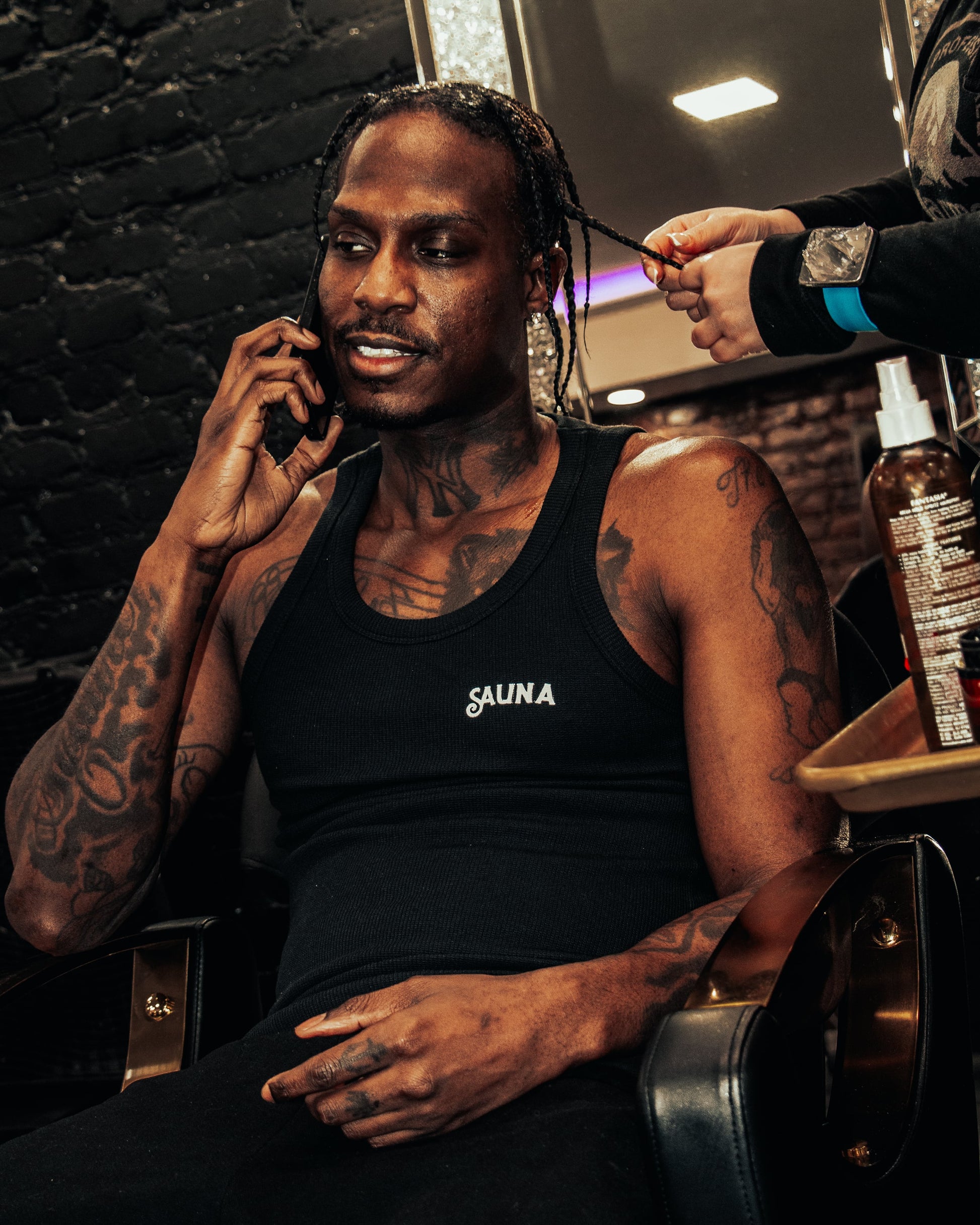 Waffle Tank Top [BLACK]