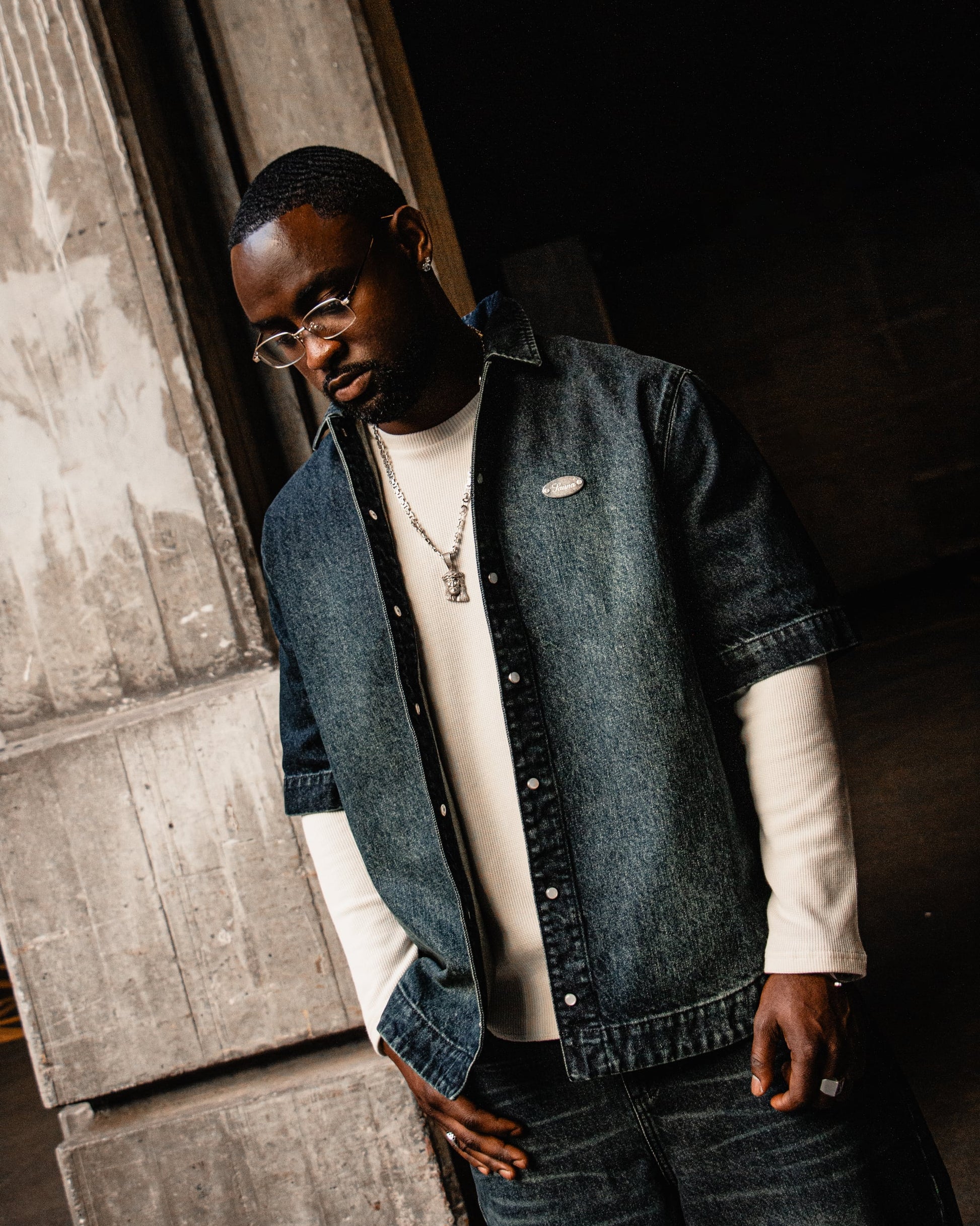Denim S/S Shirt [Blue]