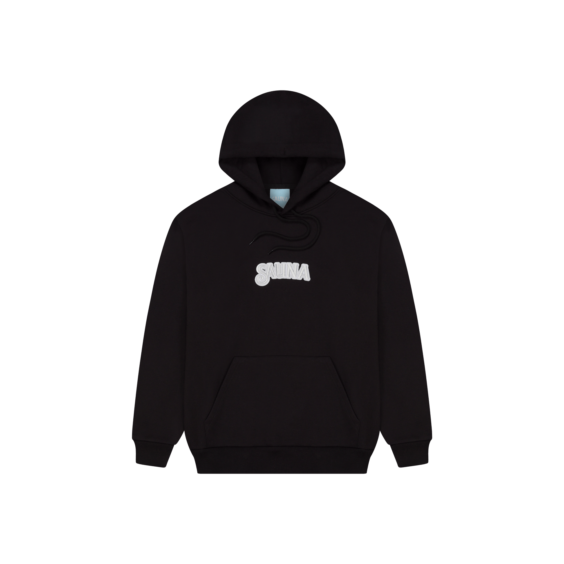 White Logo Hoodie [Black]