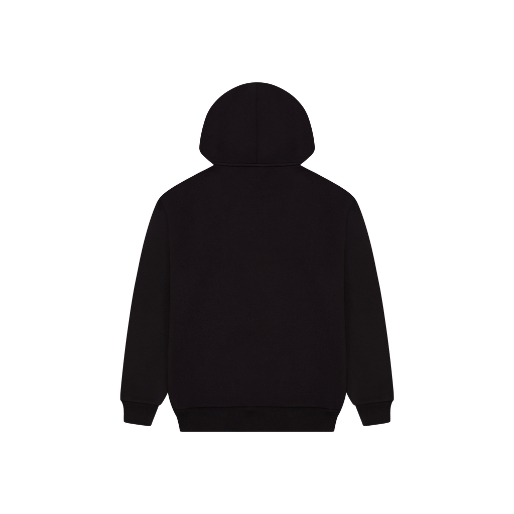 White Logo Hoodie [Black]