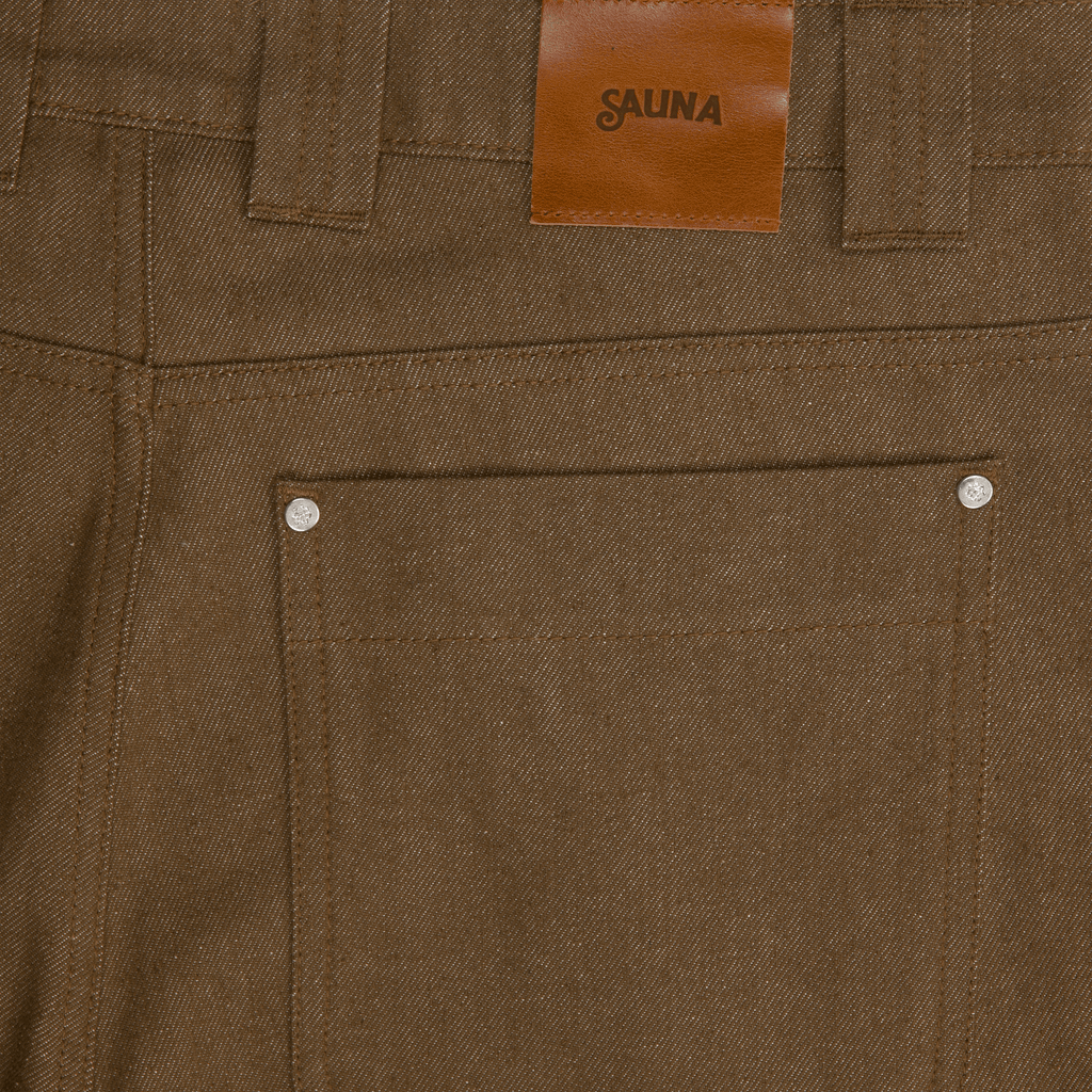 Denim Workwear Shorts [Brown]