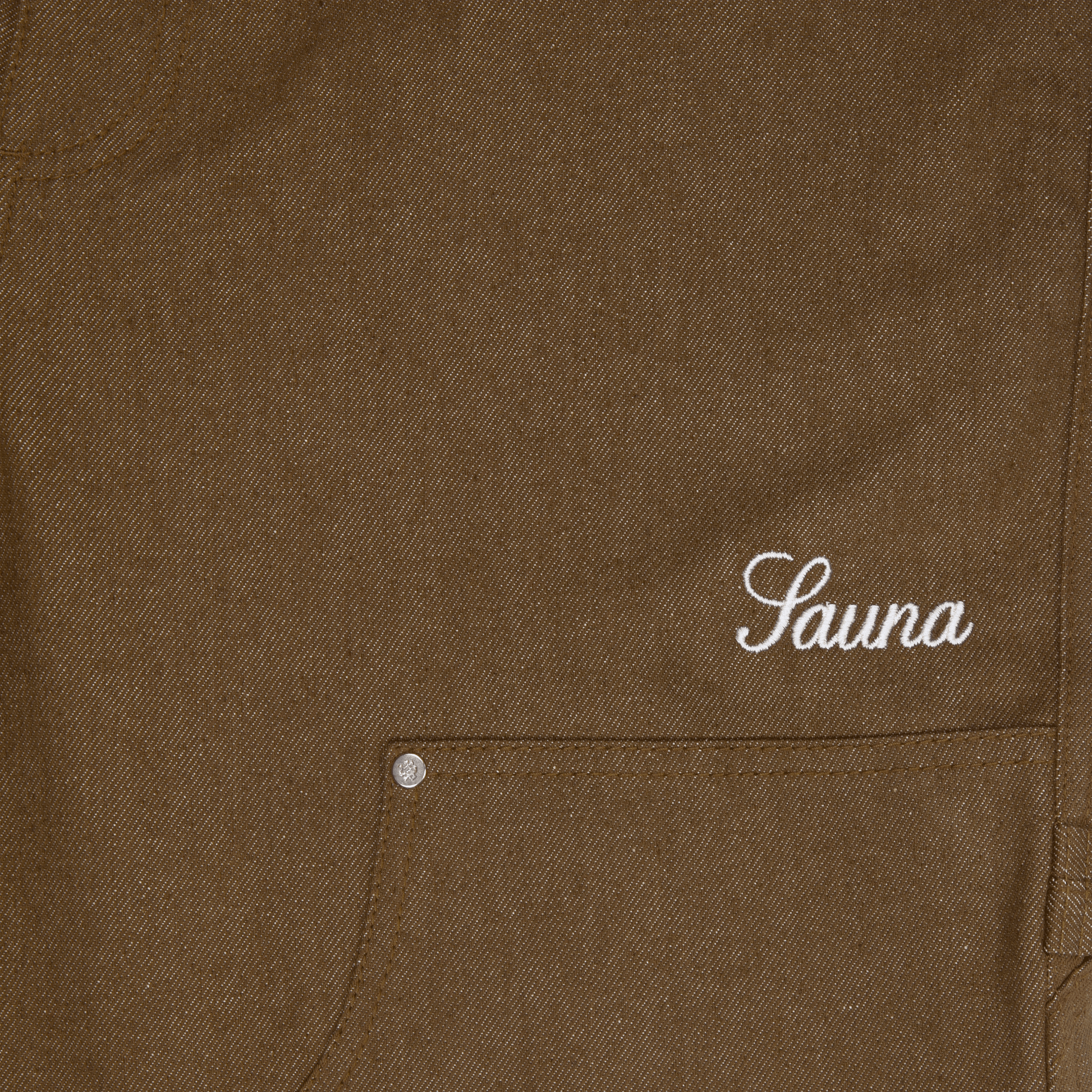 Denim Workwear Shorts [Brown]