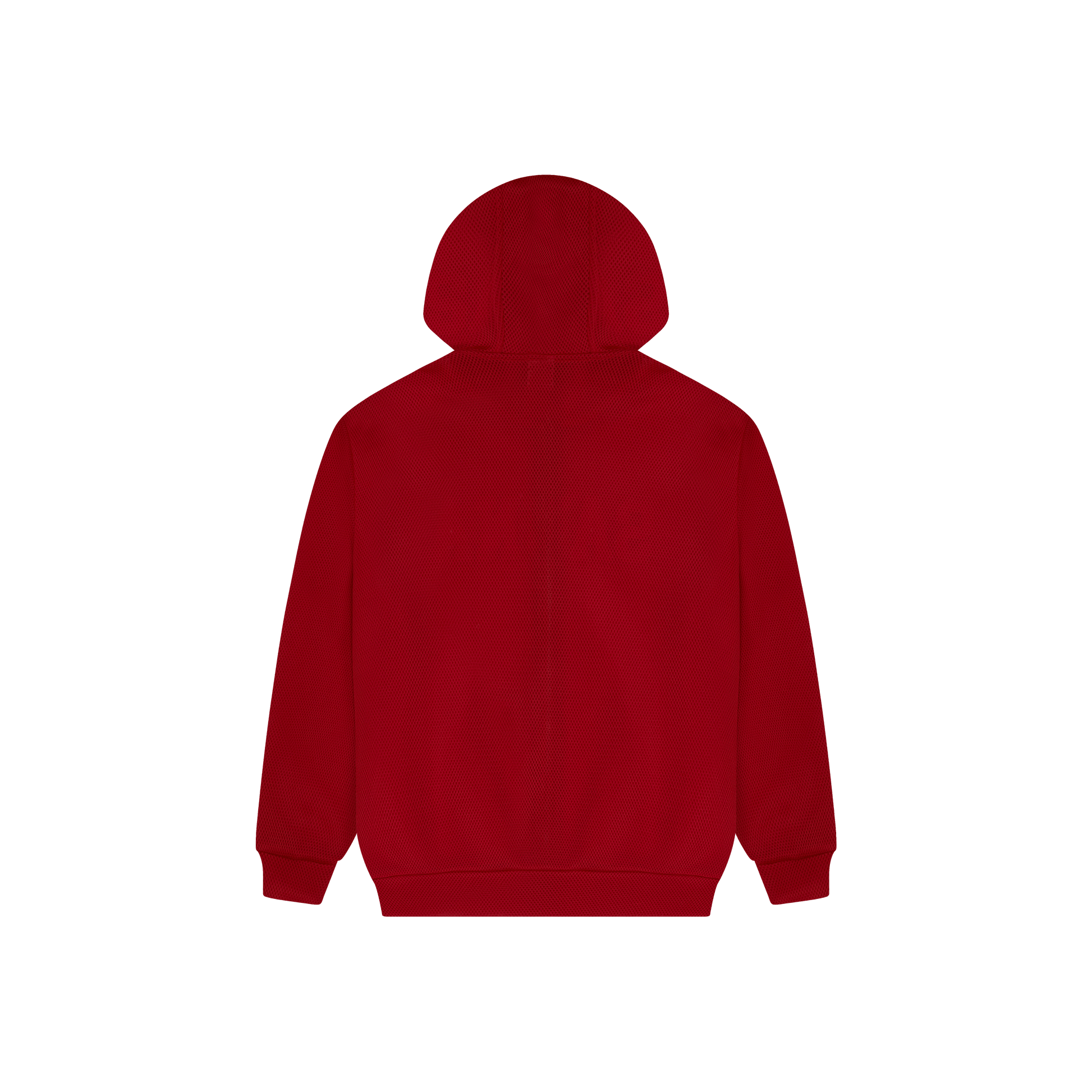 Mesh Zip-Up Hoodie [Red]