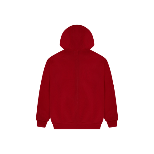 Mesh Zip-Up Hoodie [Red]