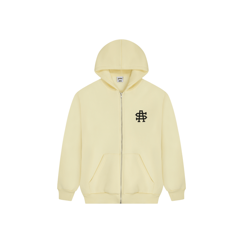SA Mini Logo Zip-Up Hoodie [Butter]