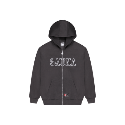 Mesh Zip-Up Hoodie [Grey]