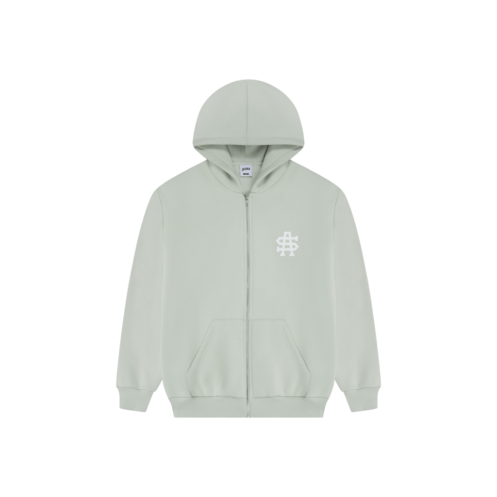 SA Mini Logo Zip-Up Hoodie [Khaki]