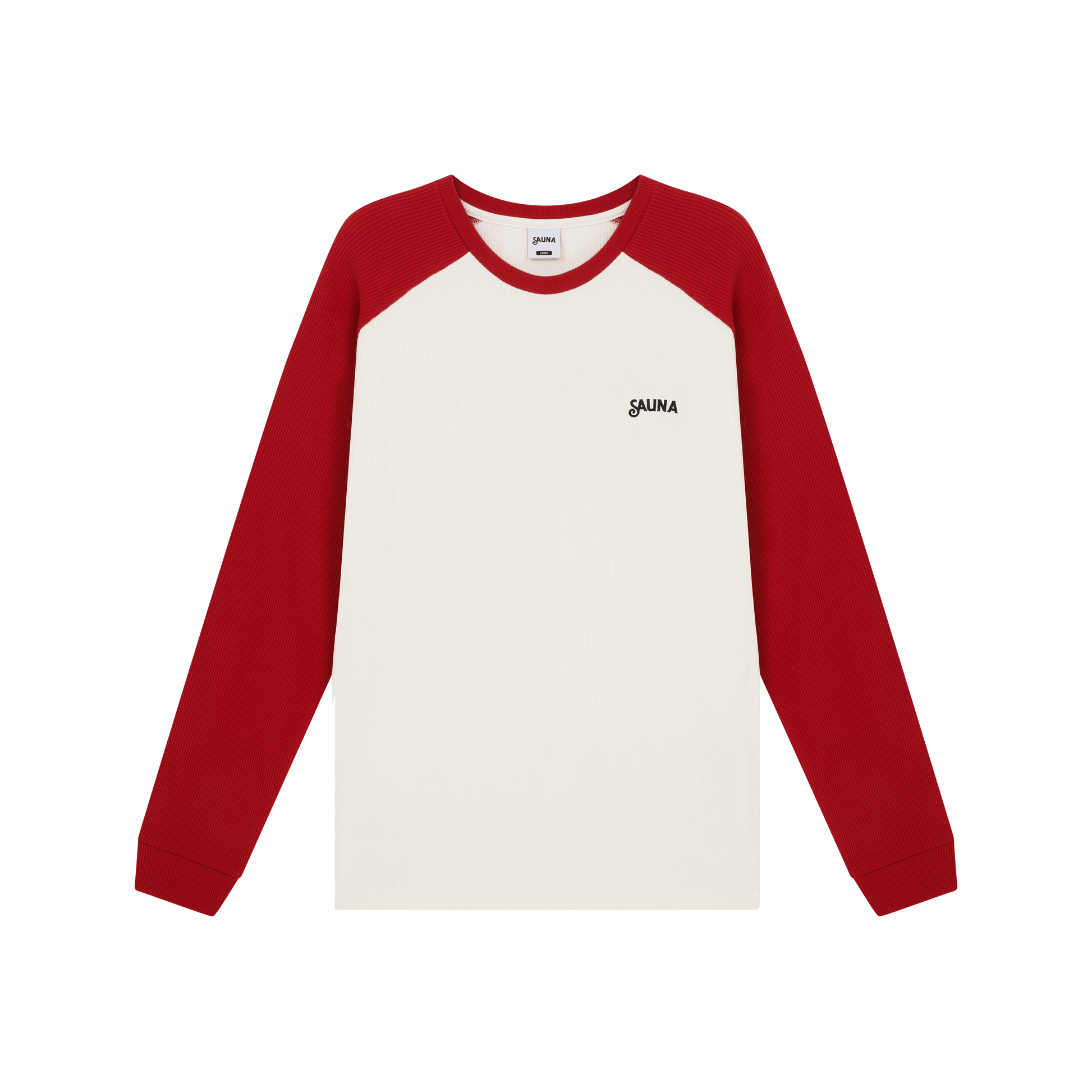 Raglan Waffle L/S Tee [Red]
