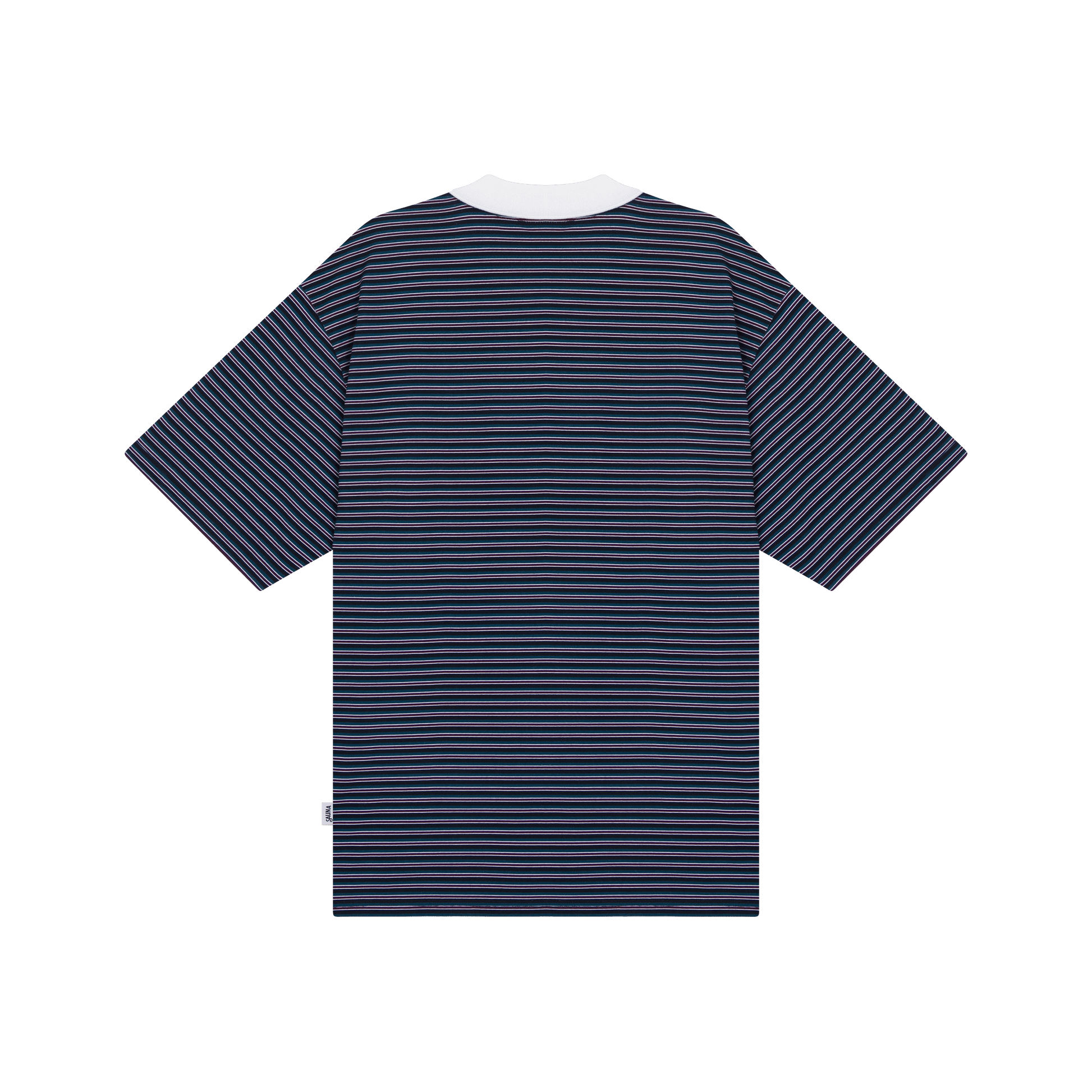 Retro Polo Shirt [Striped Blue]