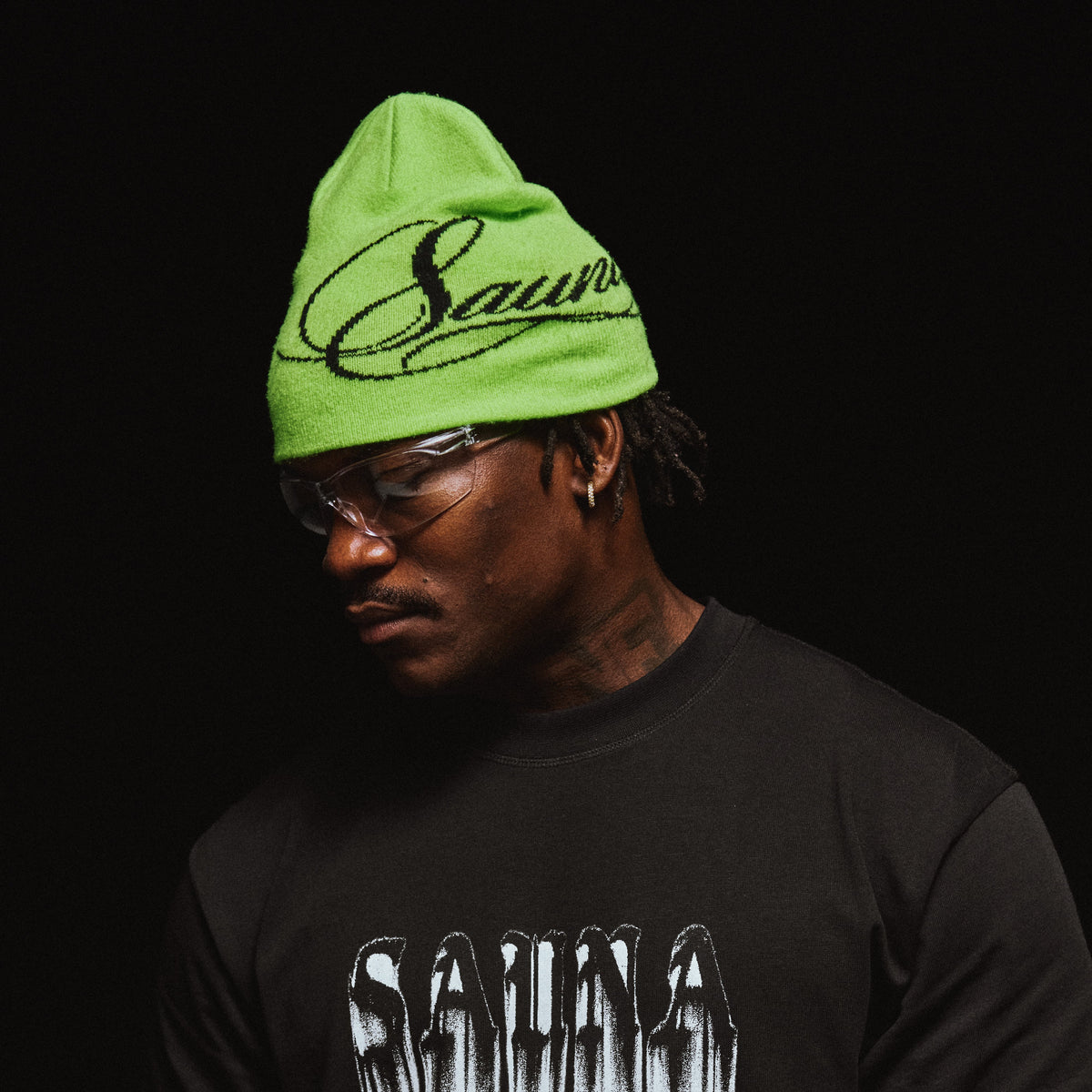 Script Beanie [Lime Green]