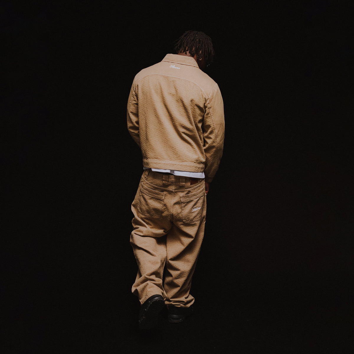 Cotton Baggy Jeans [Beige]