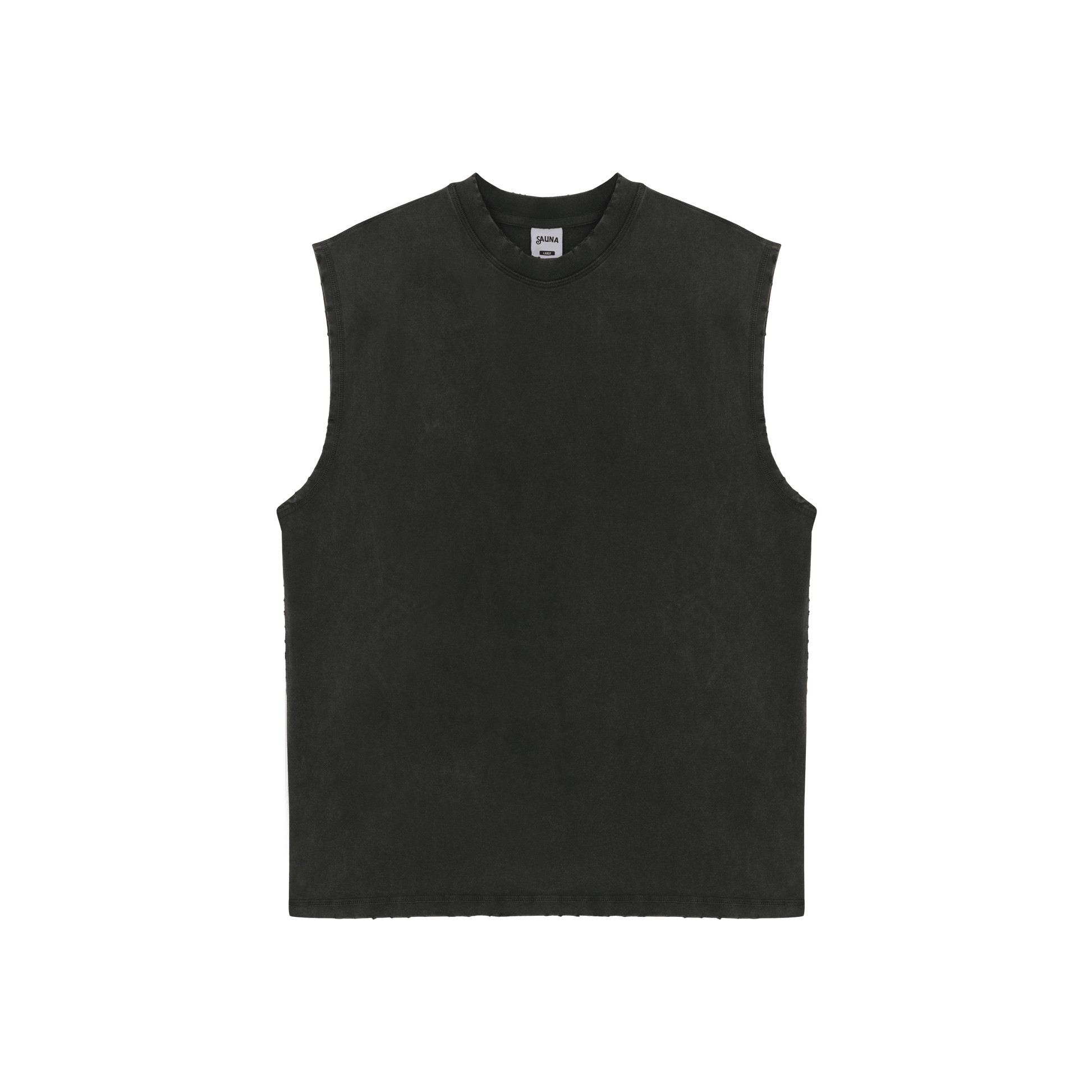 Sleeve Less Star Tee [Washed Black]