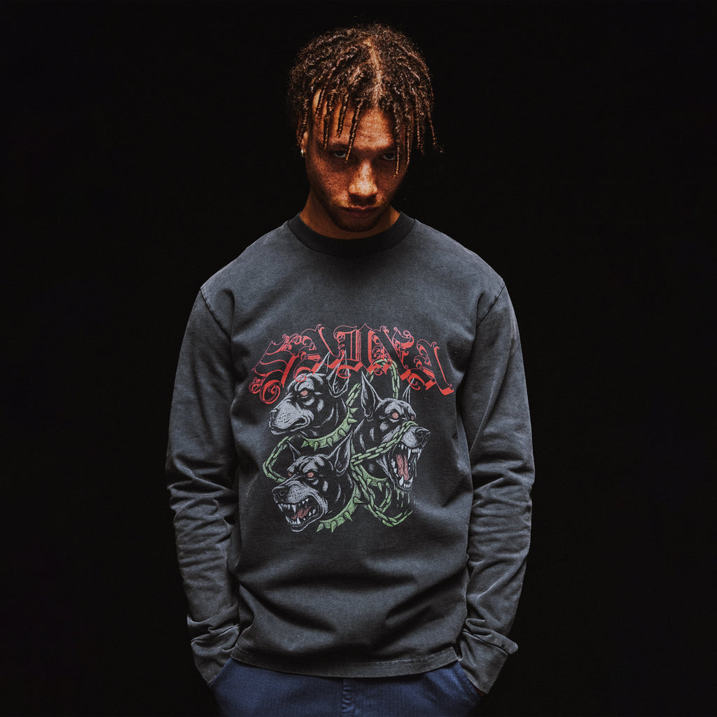 Hound L/S Shirt [Washed Black]