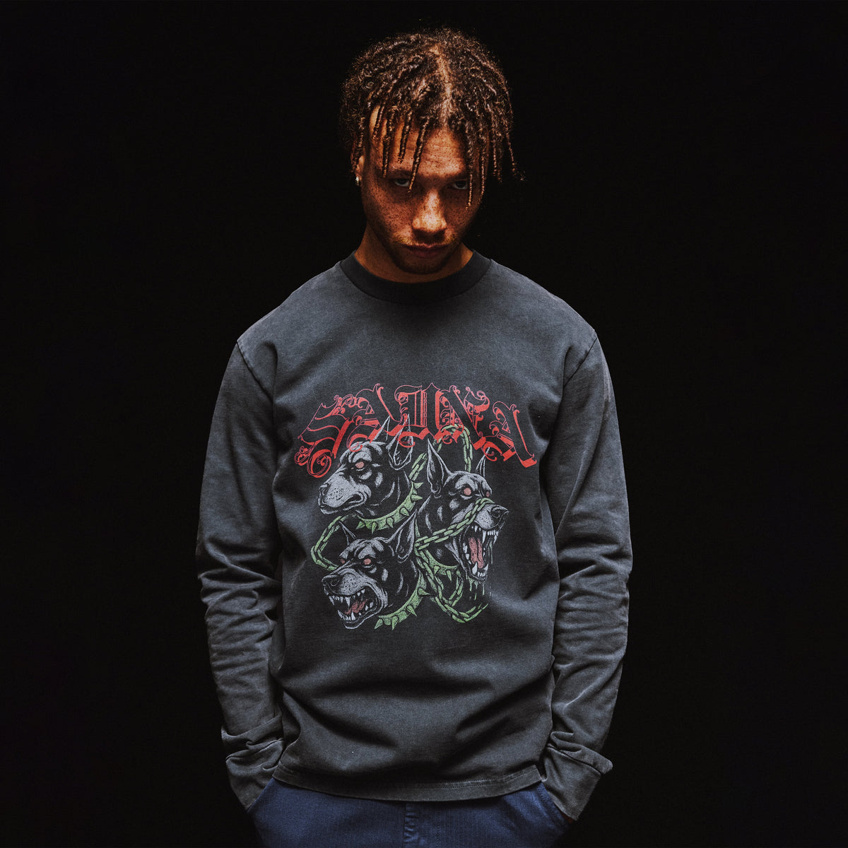 Hound L/S Shirt [Washed Black]