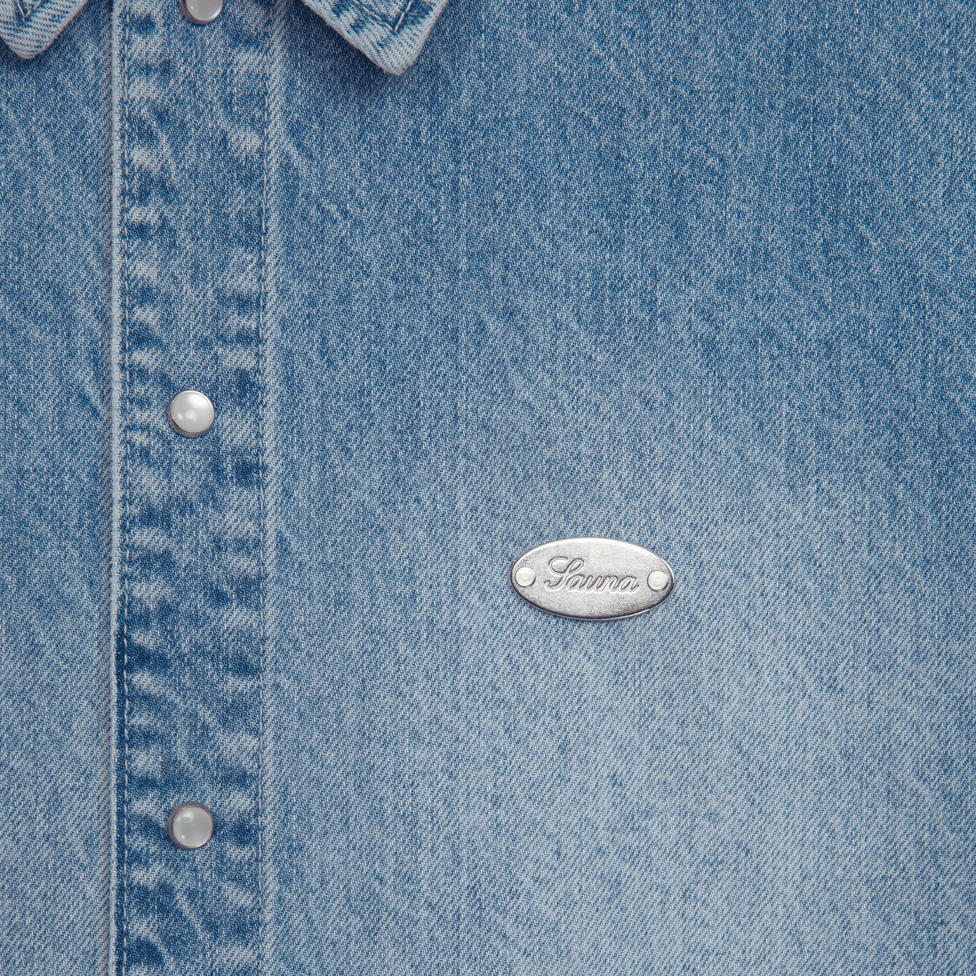 Denim S/S Shirt [Light Blue]