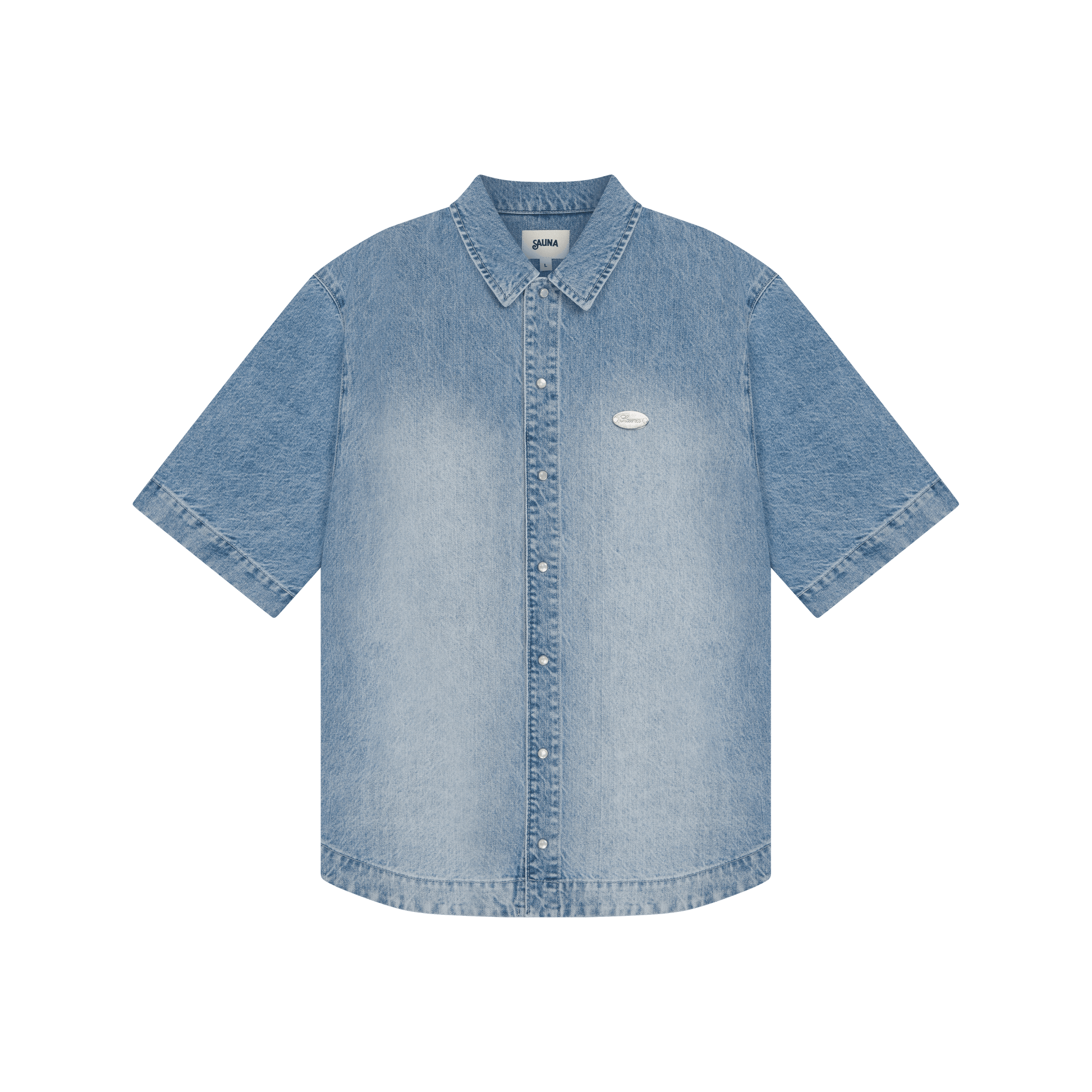 Denim S/S Shirt [Light Blue]