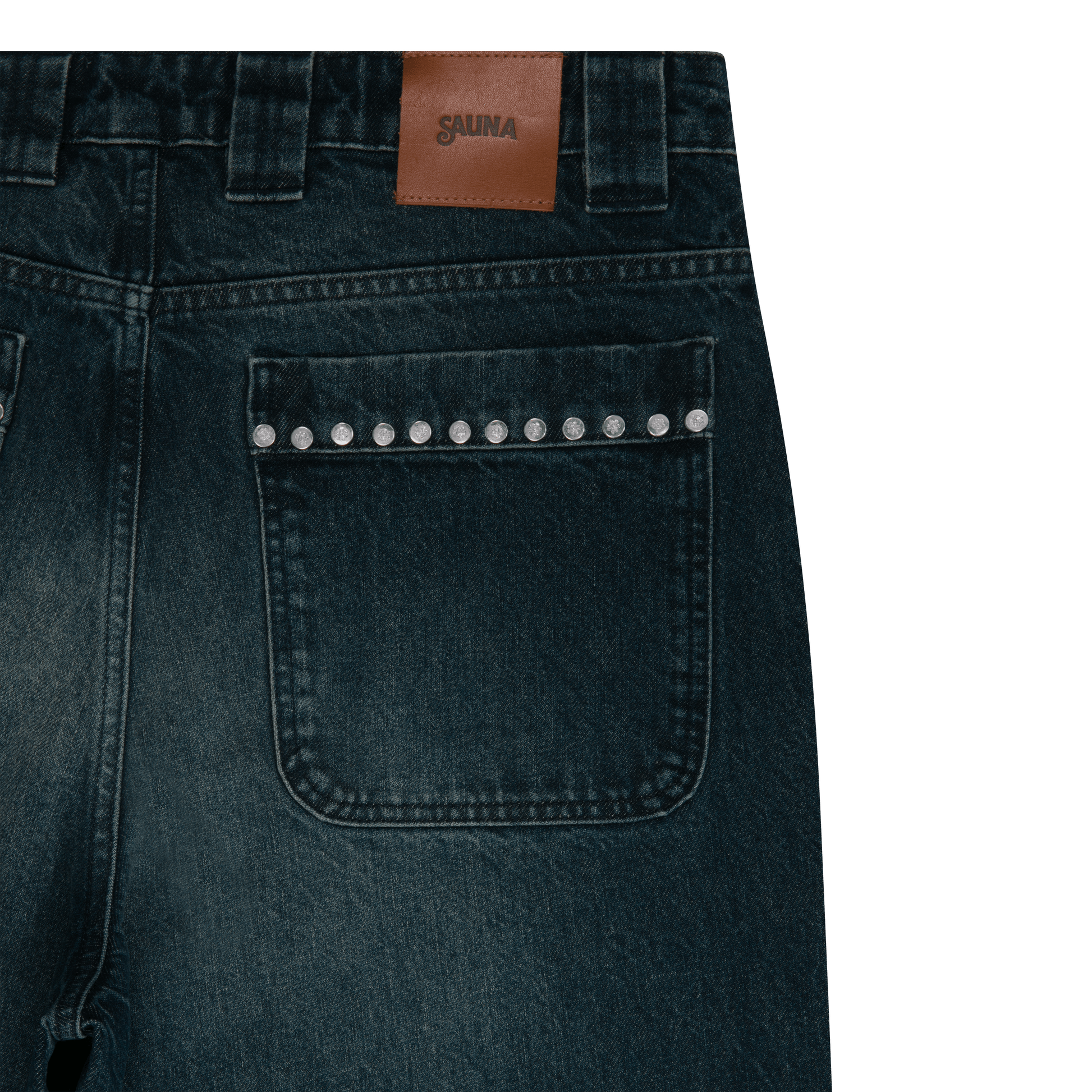 Denim Vintage Washed Baggy Jeans [Blue]