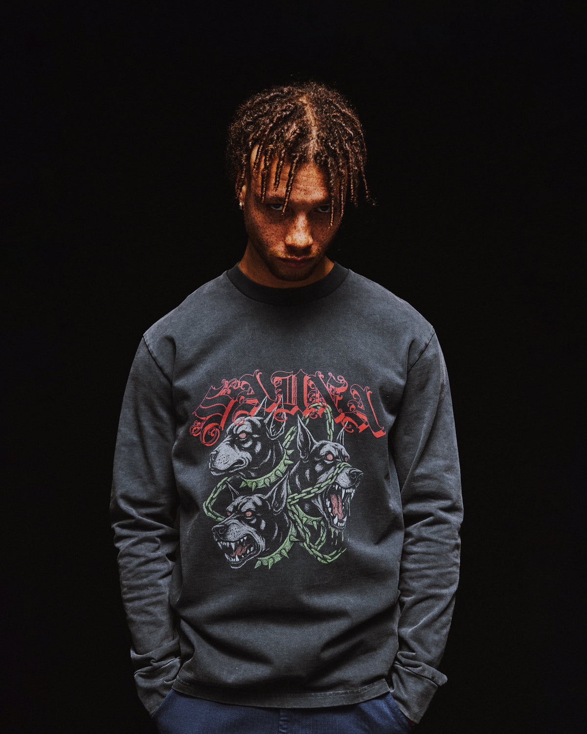 Hound L/S Shirt [Washed Black]