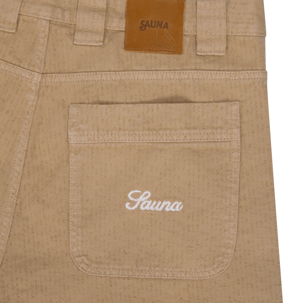 Cotton Baggy Jeans [Beige]