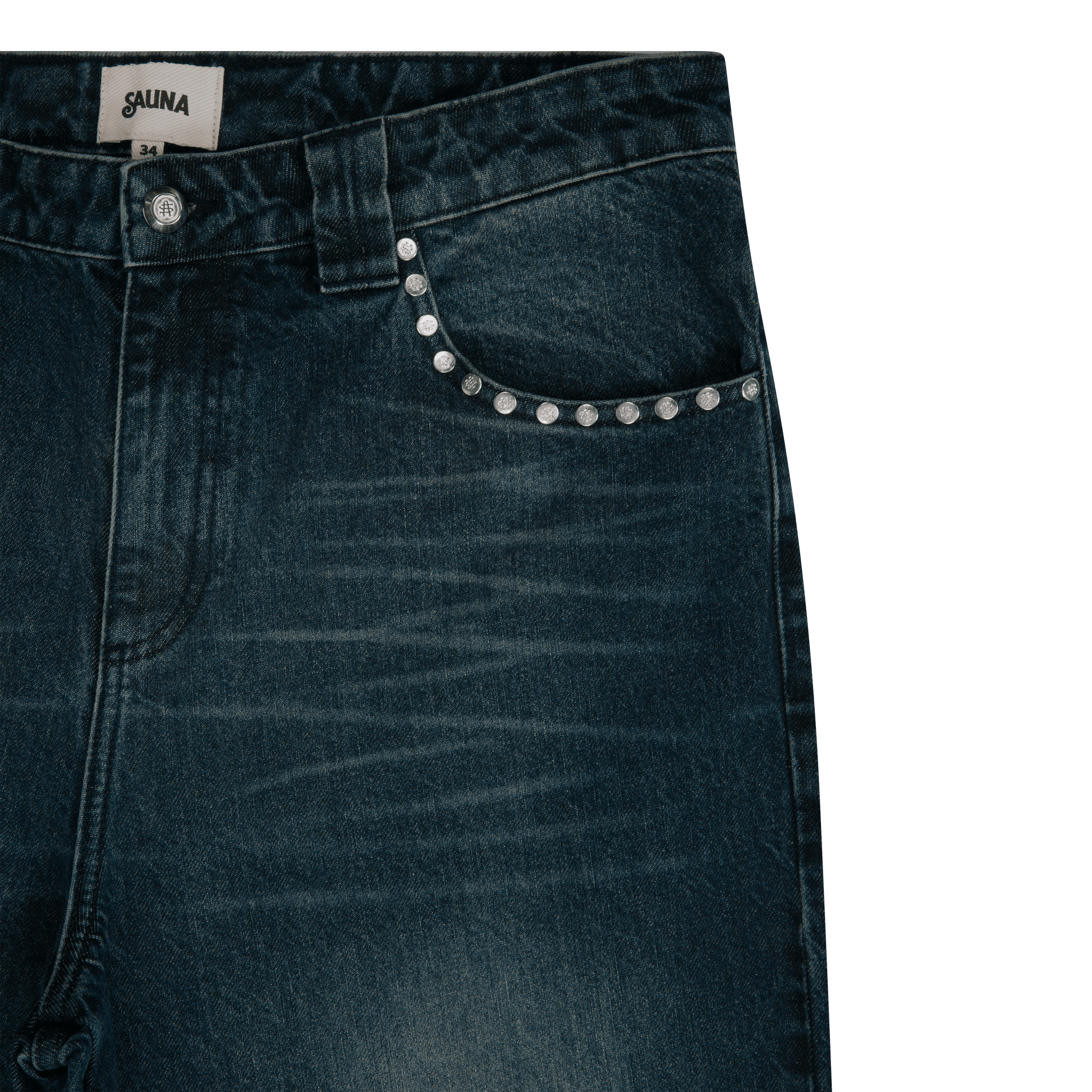 Denim Vintage Washed Baggy Jeans [Blue]