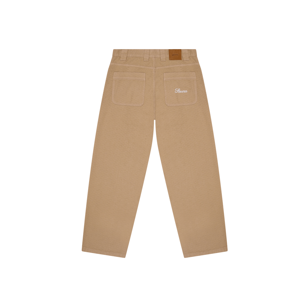 Cotton Baggy Jeans [Beige]