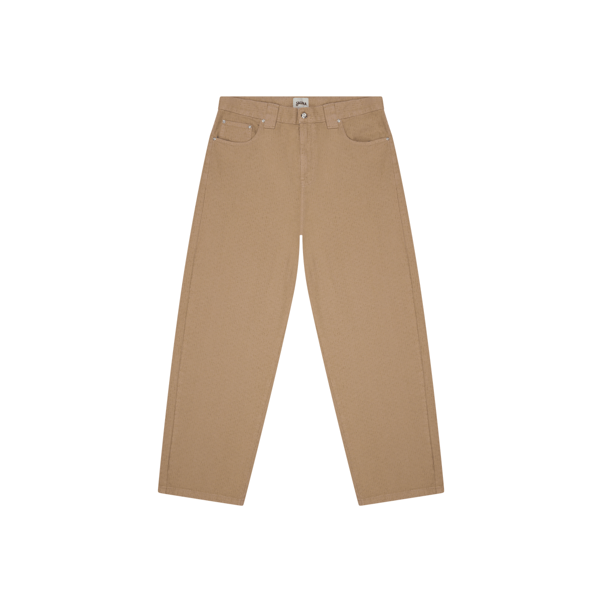 Cotton Baggy Jeans [Beige]