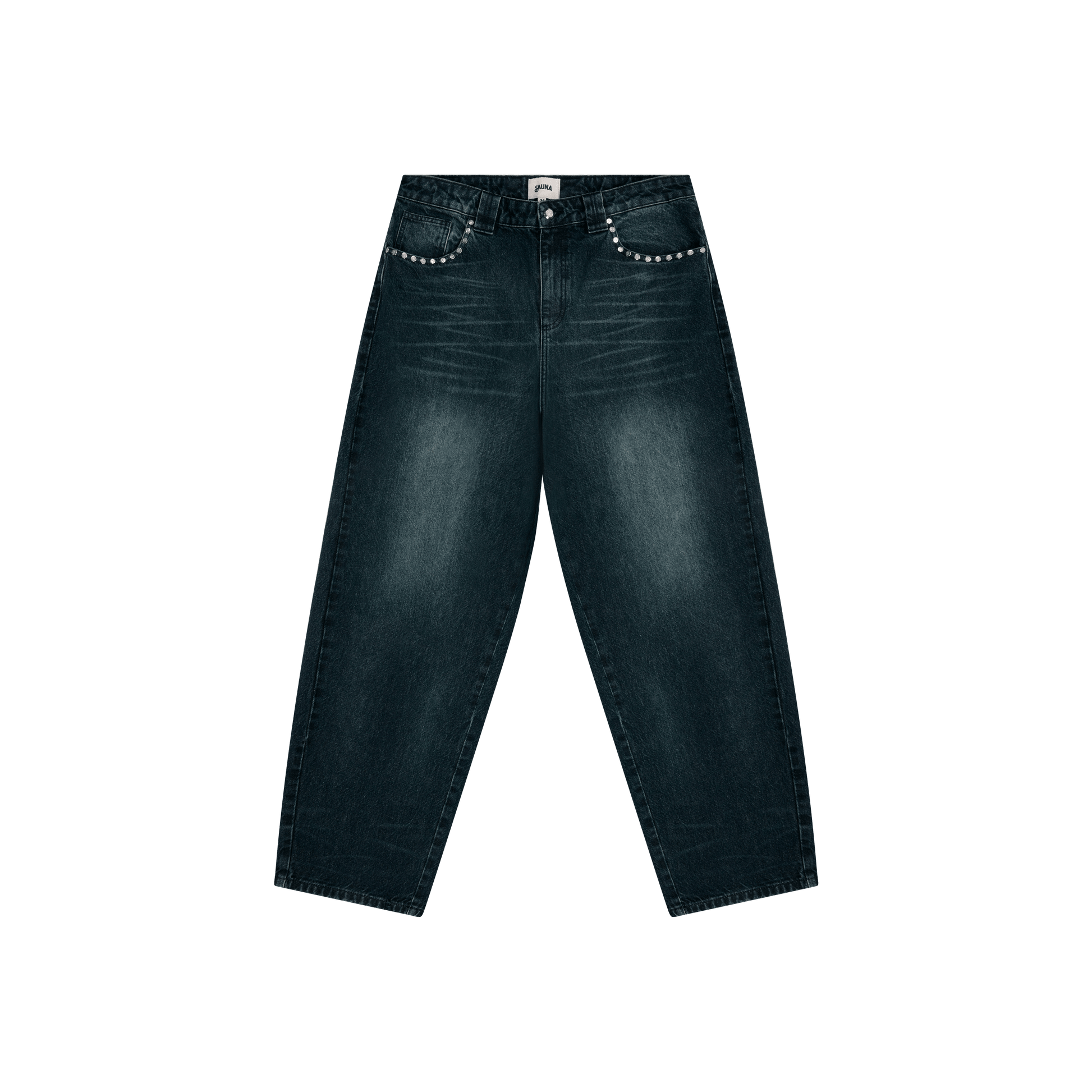 Denim Vintage Washed Baggy Jeans [Blue]