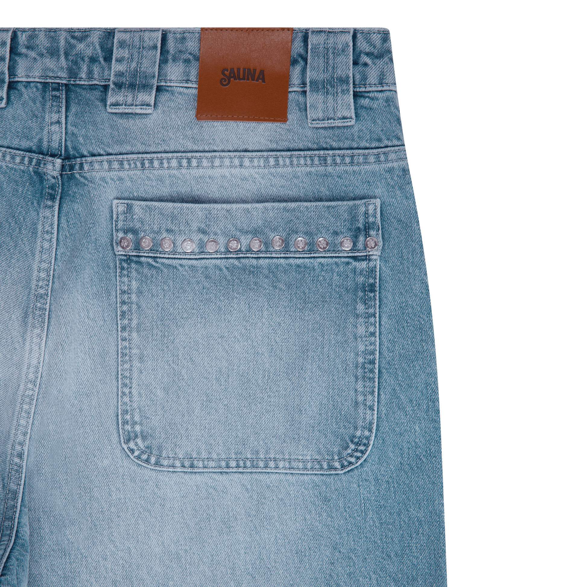 Denim Vintage Washed Baggy Jeans [Light Blue]