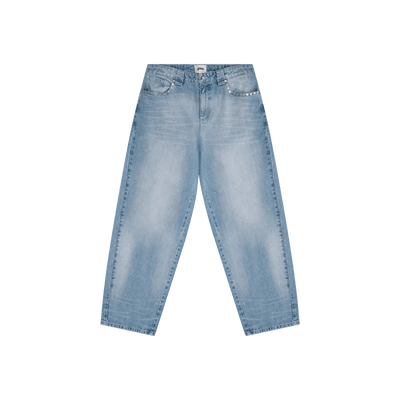 Denim Vintage Washed Baggy Jeans [Light Blue]