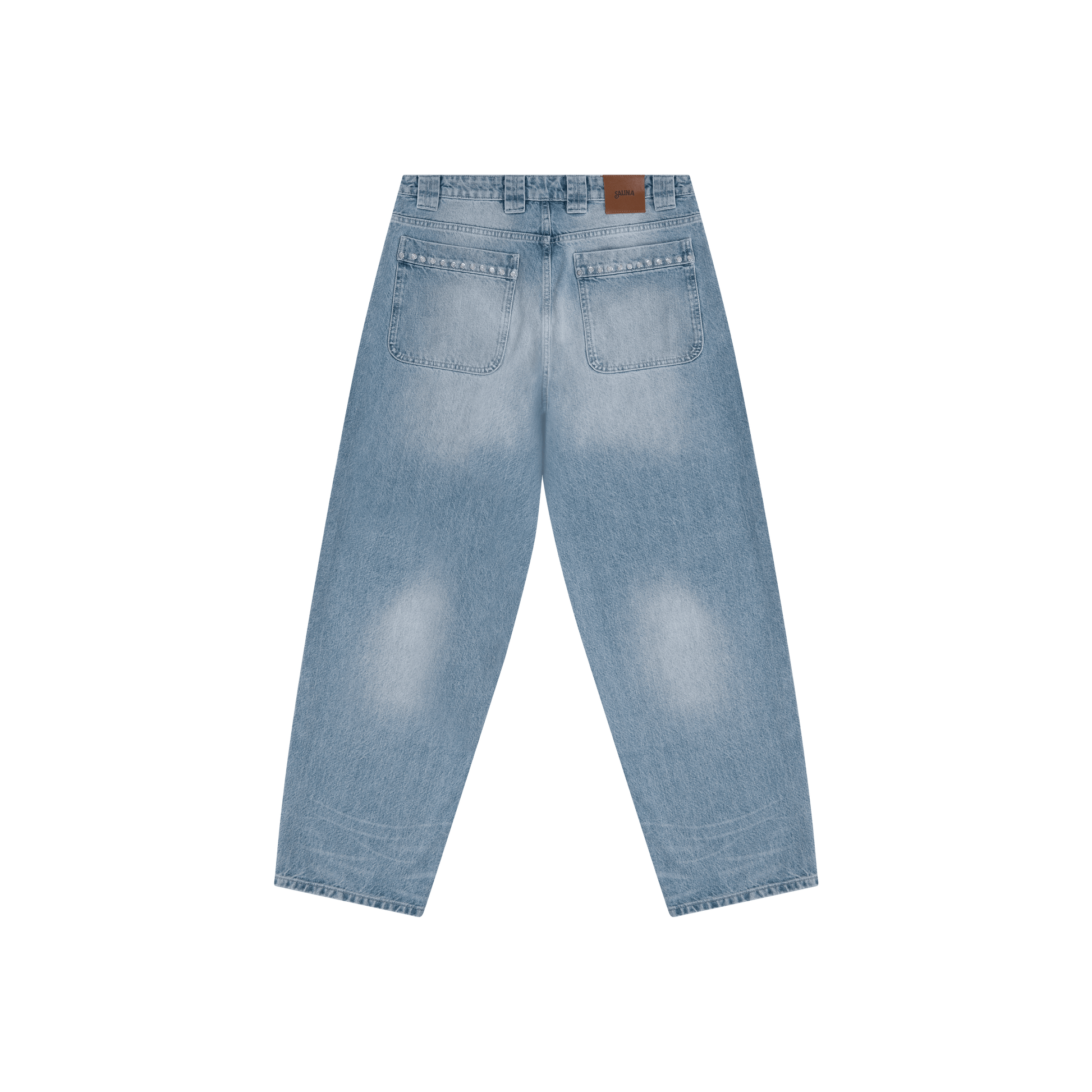 Denim Vintage Washed Baggy Jeans [Light Blue]