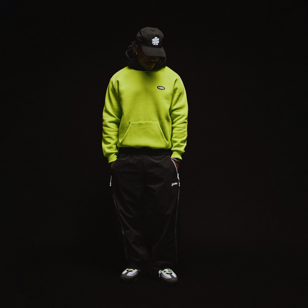 Two Tone Hoodie [Lime Green/Black]