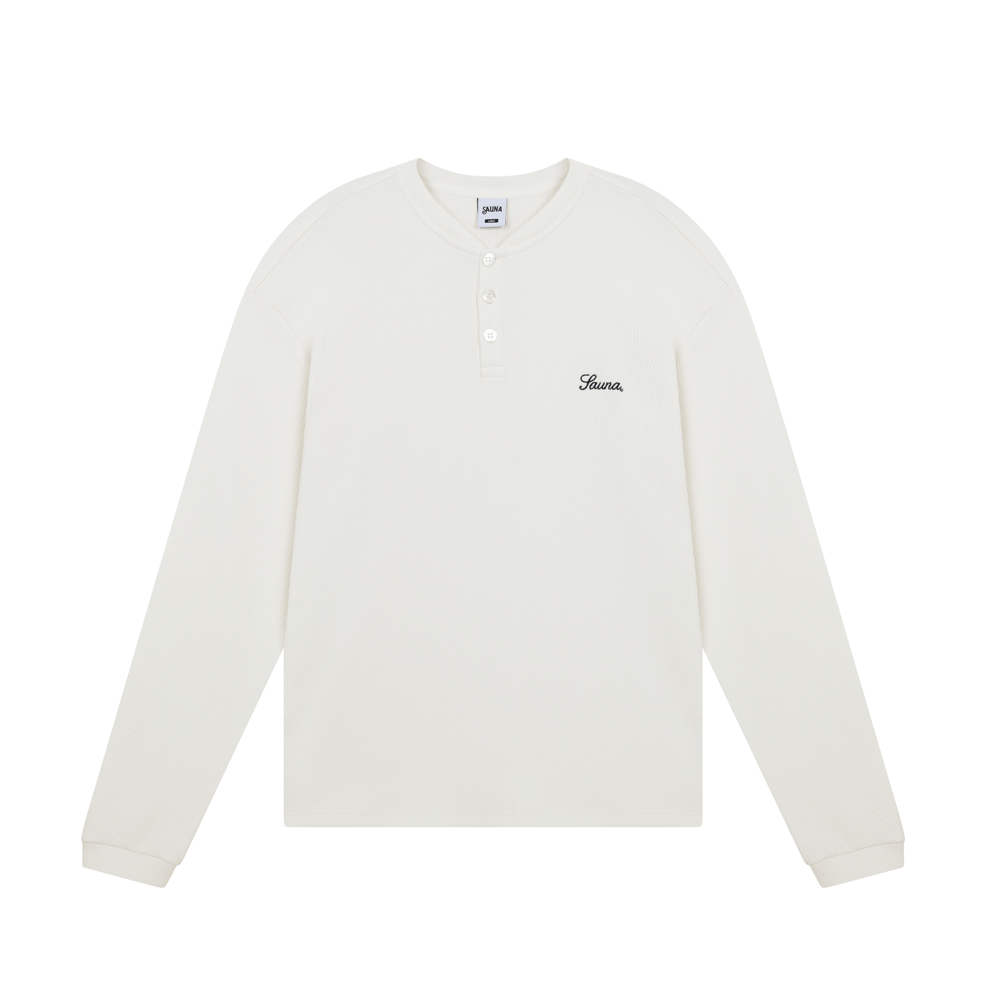 Waflle Henley L/S [Off-White]