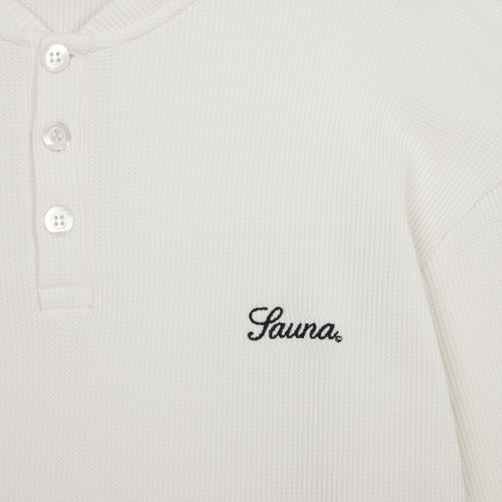 Waflle Henley L/S [Off-White]