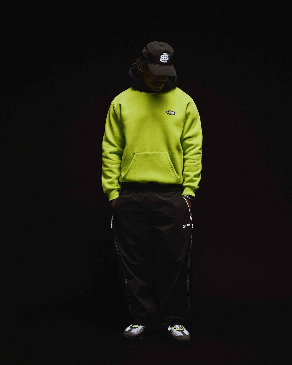 Two Tone Hoodie [Lime Green/Black]