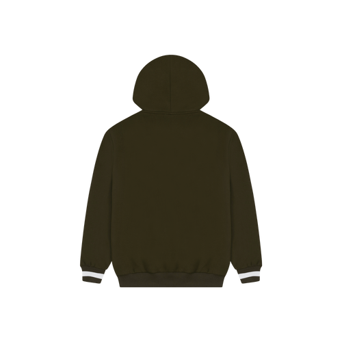 COLLEGE KNIT ZIP HOODIE [OLIVE] Sサイズ Crochet-Knit-Zip-Hoodie-Olive-